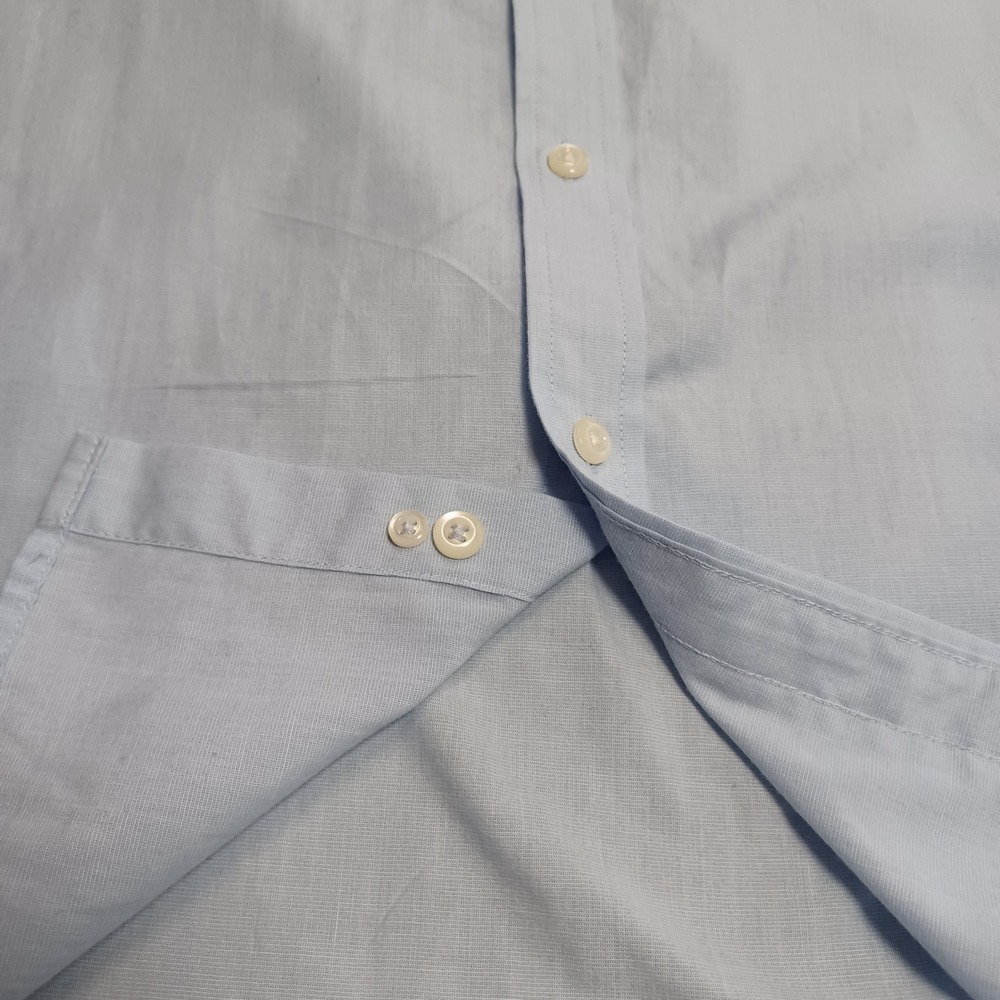 Croft & Barrow Button Down Men L Tall Blue Short Sleeve Pocket Shirt MC21W180XS2 - Picture 10 of 12